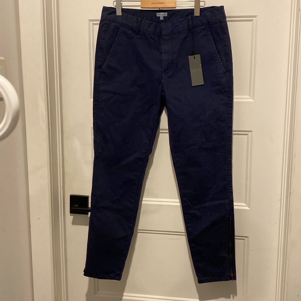 NWT Part Two khaki navy pants with zipper at the bottom